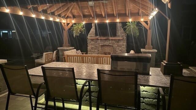 3669 Audubon Ave, Hilliard, OH 43026 - view of patio / terrace featuring a gazebo and an outdoor bar