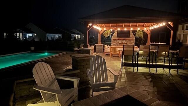 3669 Audubon Ave, Hilliard, OH 43026 - view of patio with a gazebo and an outdoor pool