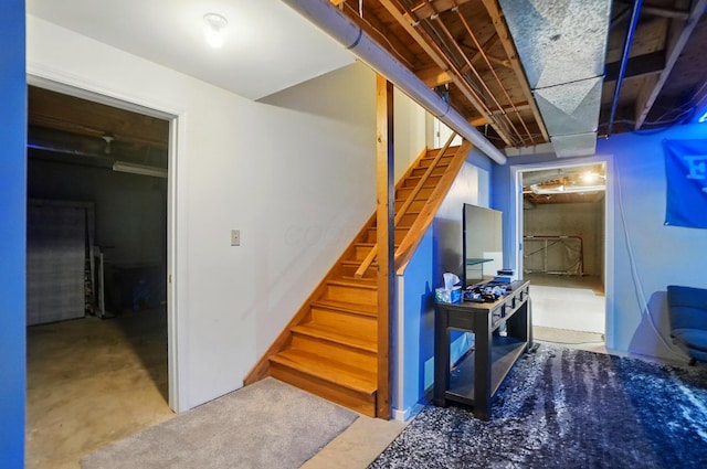 9146 Shawnee Trl, Powell, OH 43065 - finished basement featuring stairs