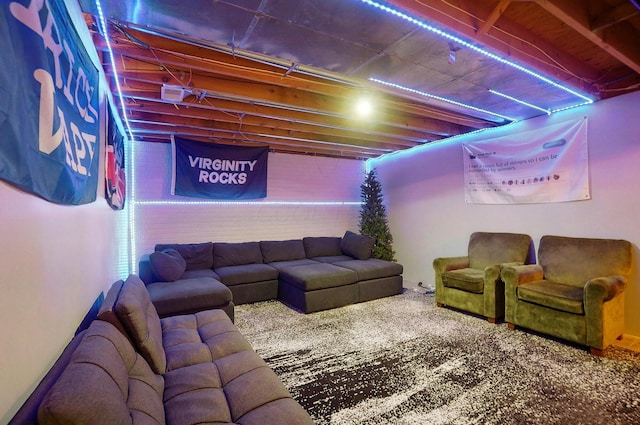 9146 Shawnee Trl, Powell, OH 43065 - home theater with carpet