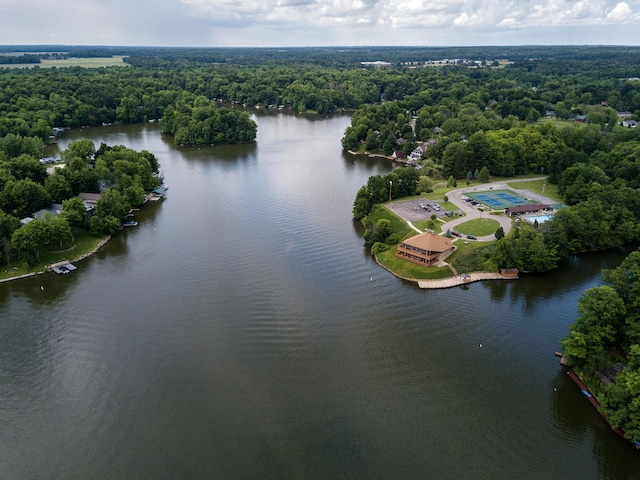 7326 State Route 19 Unit 2, Lots 27-30, Mount Gilead, OH 43338 - bird's eye view of a heavily wooded area and a large body of water