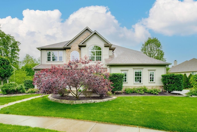 2898 Braden Way, Blacklick, OH 43004 - view of front of property with stone siding and a front lawn