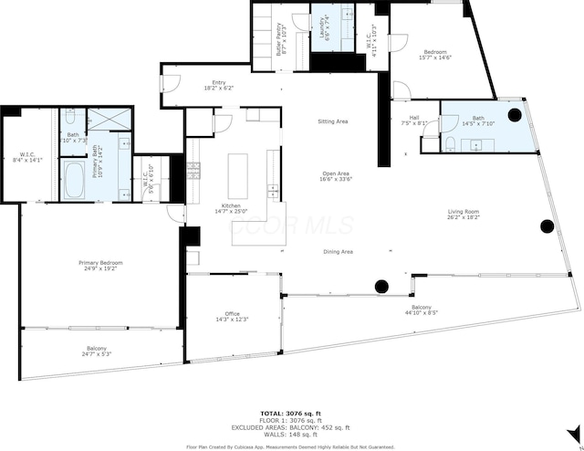 1 Miranova Pl Unit 1225, Columbus, OH 43215 - floor plan / room layout