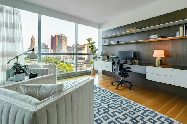 1 Miranova Pl Unit 1225, Columbus, OH 43215 - office with wood finished floors and built in desk