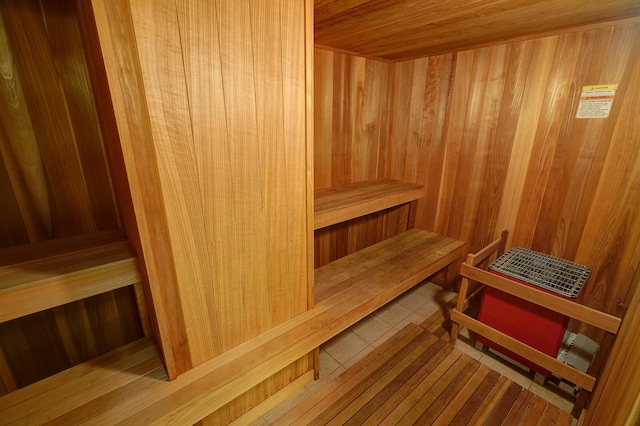 1 Miranova Pl Unit 1225, Columbus, OH 43215 - sauna featuring wooden walls and tile patterned flooring