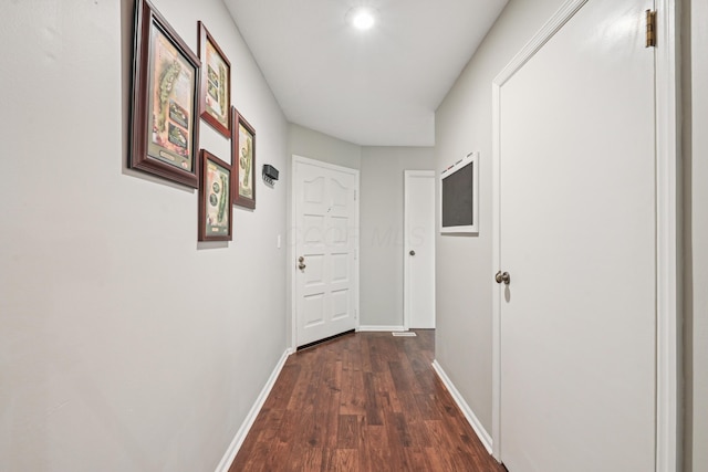 3137 Griggsview Ct Unit 3137, Columbus, OH 43221 - hallway with baseboards and dark wood-style floors