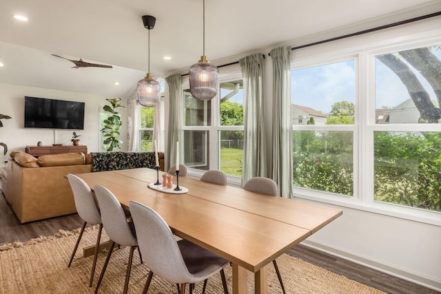 776 Galloway Rd, Galloway, OH 43119 - dining space featuring wood finished floors, recessed lighting, and baseboards