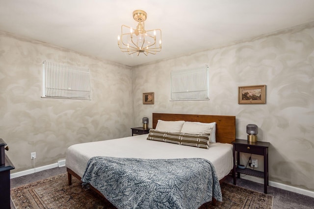 776 Galloway Rd, Galloway, OH 43119 - carpeted bedroom with a chandelier and baseboards