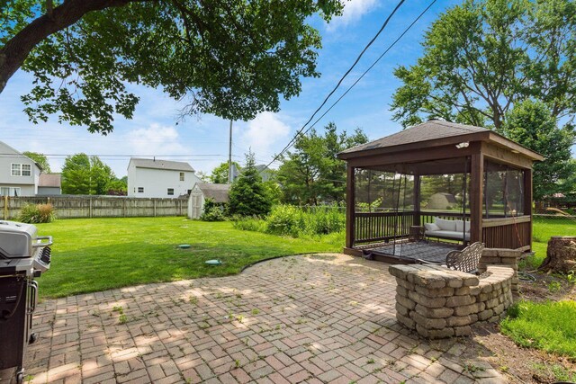 776 Galloway Rd, Galloway, OH 43119 - view of patio with a gazebo and grilling area