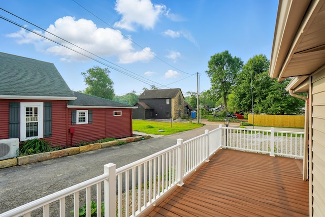 4881 Decker Ave NE, Thornville, OH 43076 - wooden porch featuring ac unit