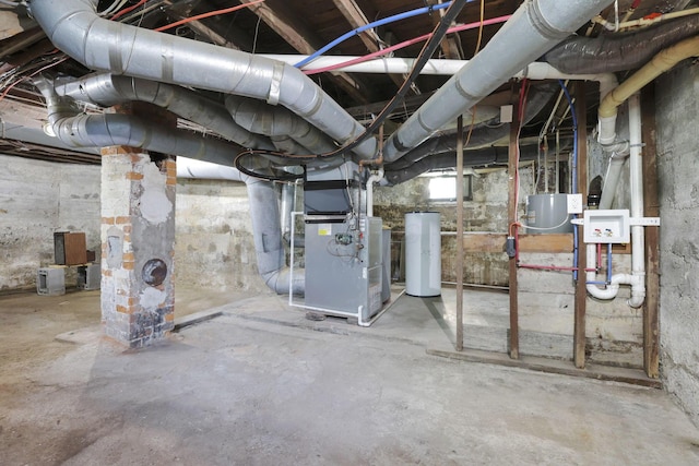 800 S Detroit St, Bellefontaine, OH 43311 - below grade area with water heater and heating unit