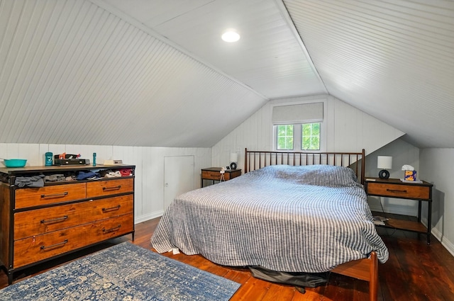 91 Nottingham Rd, Columbus, OH 43214 - bedroom with lofted ceiling, wood finished floors, and baseboards