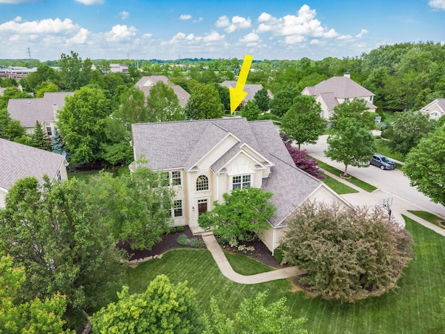 6810 Bearclover Dr, Dublin, OH 43016 - aerial view of property and surrounding area