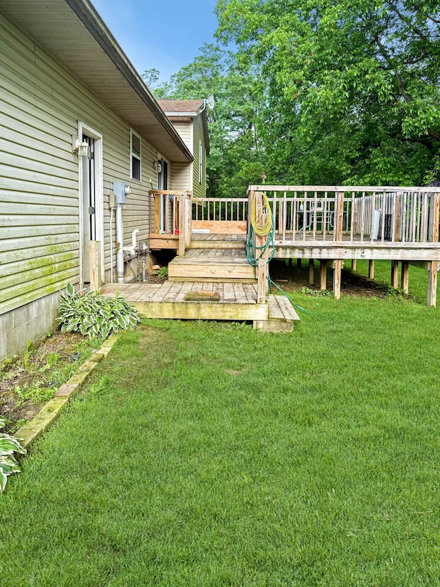 4890 Township Road 138 NW, Somerset, OH 43783 - view of grassy yard featuring a wooden deck