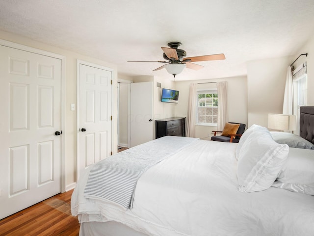 2805 Brandon Rd, Upper Arlington, OH 43221 - bedroom featuring wood finished floors and ceiling fan