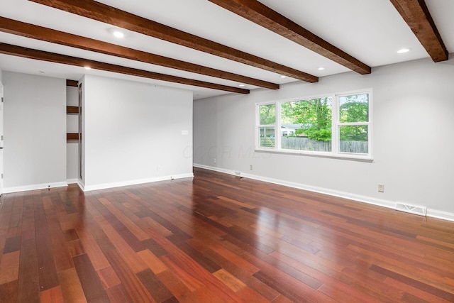 337 Naiche Ct, Columbus, OH 43213 - unfurnished living room with beam ceiling and wood finished floors