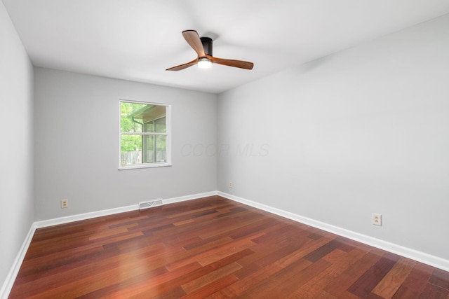 337 Naiche Ct, Columbus, OH 43213 - unfurnished room featuring dark wood-type flooring and ceiling fan