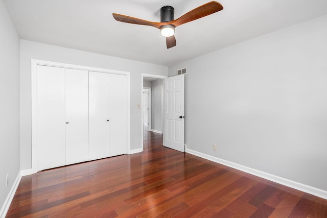 337 Naiche Ct, Columbus, OH 43213 - unfurnished bedroom with wood finished floors, a closet, and ceiling fan