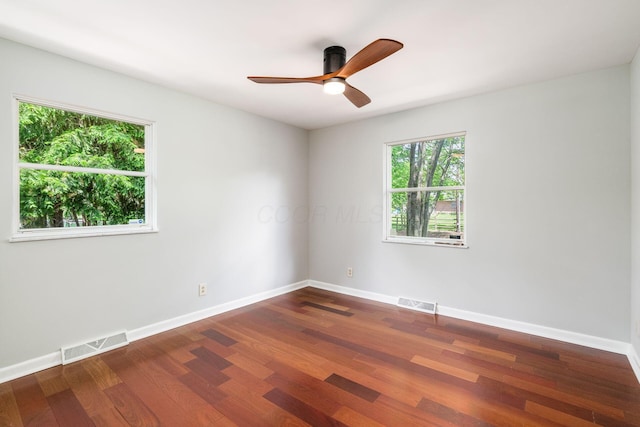337 Naiche Ct, Columbus, OH 43213 - unfurnished room with ceiling fan and dark wood-type flooring