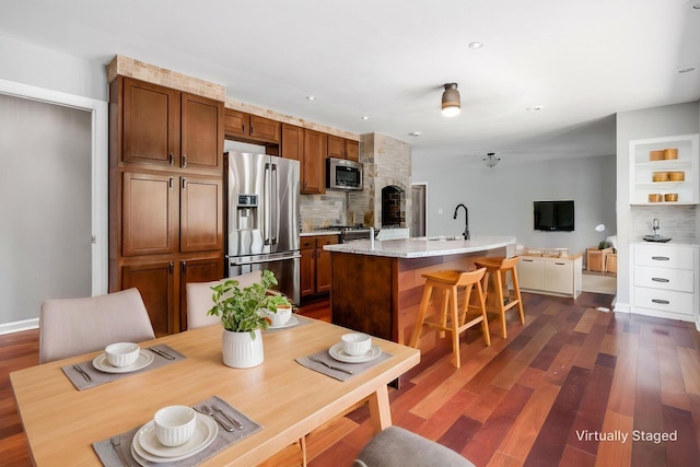 337 Naiche Ct, Columbus, OH 43213 - dining room featuring dark wood-type flooring and recessed lighting