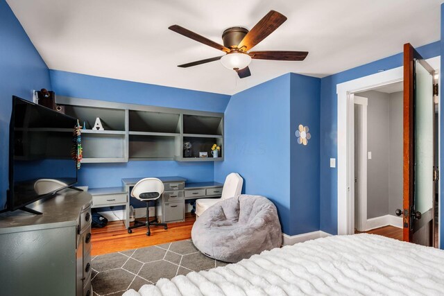 2174 Peachblow Rd, Lewis Center, OH 43035 - bedroom featuring wood finished floors and ceiling fan