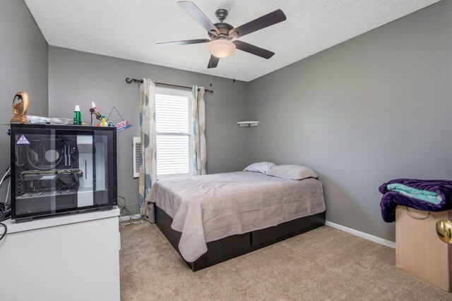 5191 Upland Meadow Dr, Canal Winchester, OH 43110 - bedroom featuring carpet, baseboards, a ceiling fan, and a textured ceiling