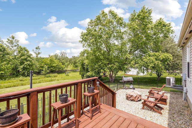 5191 Upland Meadow Dr, Canal Winchester, OH 43110 - deck featuring cooling unit and area for grilling