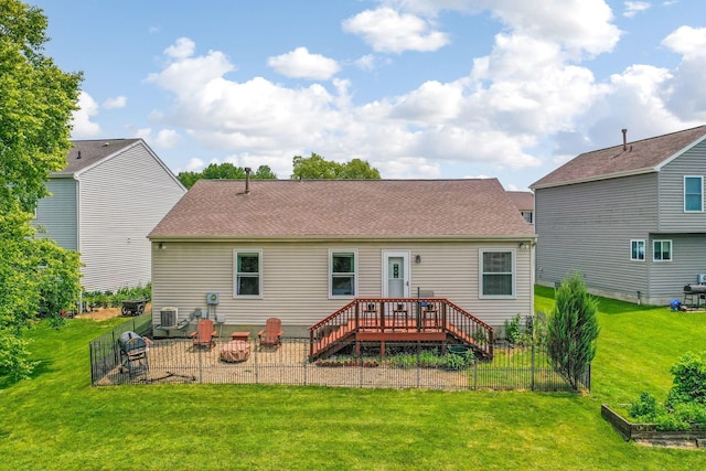 5191 Upland Meadow Dr, Canal Winchester, OH 43110 - back of house with a patio, a deck, roof with shingles, and central AC unit