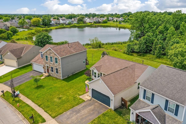 5191 Upland Meadow Dr, Canal Winchester, OH 43110 - aerial view of residential area with a large body of water
