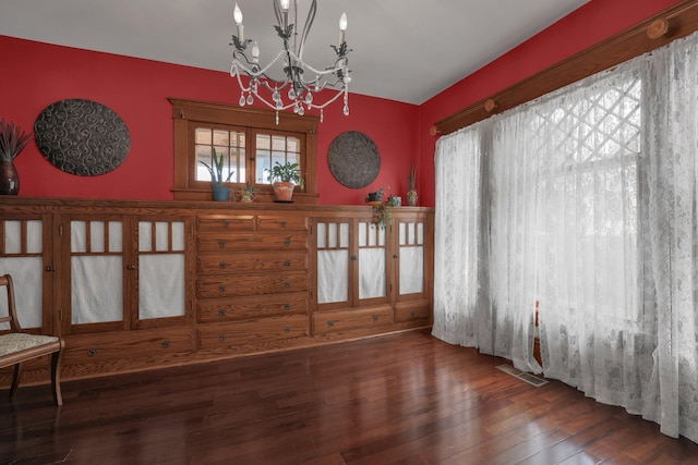 132 Orange St, Galion, OH 44833 - dining room with a chandelier and hardwood / wood-style floors
