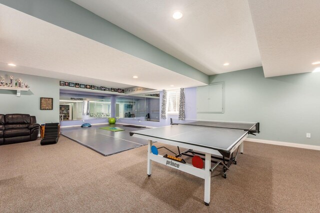 340 Olentangy W, Delaware, OH 43015 - game room featuring carpet, recessed lighting, and baseboards