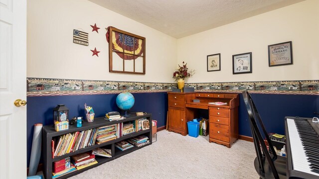 102 Sequoia Dr, Byesville, OH 43723 - carpeted office space with a textured ceiling