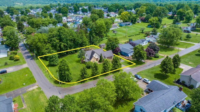 102 Sequoia Dr, Byesville, OH 43723 - aerial view of residential area with property boundaries highlighted