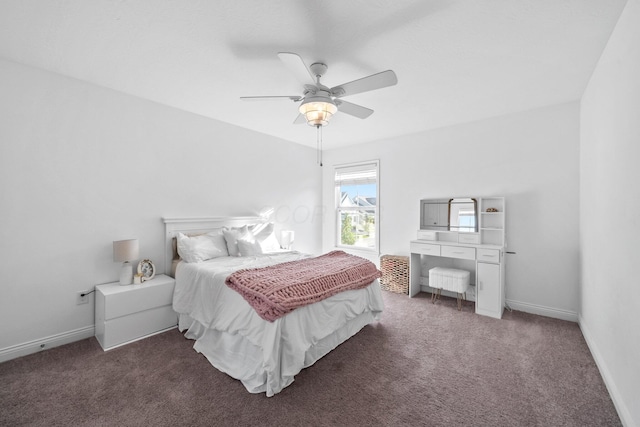 8318 Fig Grove Way, Plain City, OH 43064 - bedroom featuring carpet floors, baseboards, and ceiling fan