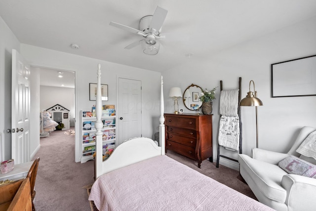 8318 Fig Grove Way, Plain City, OH 43064 - carpeted bedroom with ceiling fan and baseboards