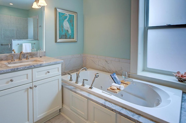 717 S 3rd St, Columbus, OH 43206 - bathroom with vanity and a whirlpool tub