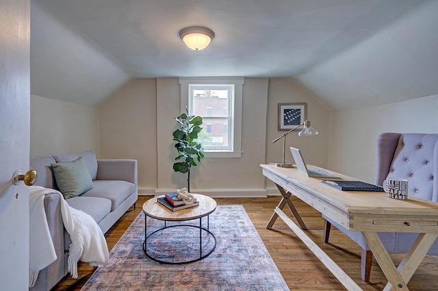 717 S 3rd St, Columbus, OH 43206 - office space featuring wood finished floors and vaulted ceiling