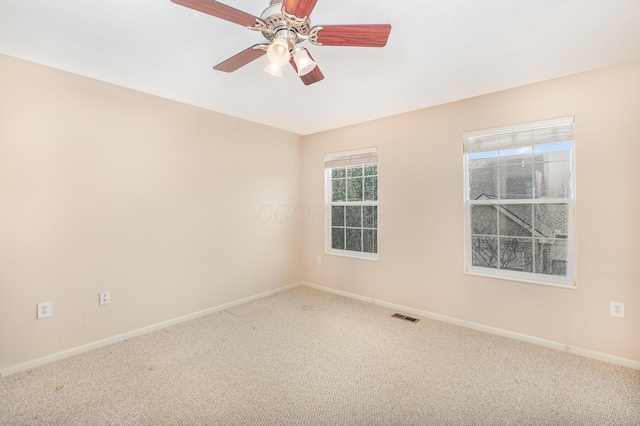 5145 Vinings Blvd Unit B, Dublin, OH 43016 - unfurnished room with carpet, baseboards, and a ceiling fan