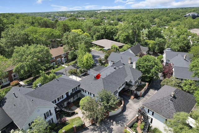 1631 Roxbury Rd Unit B6, Columbus, OH 43212 - aerial perspective of suburban area with a heavily wooded area