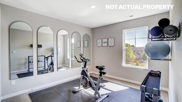 1420 Chrisman Dr, Columbus, OH 43223 - exercise room featuring baseboards