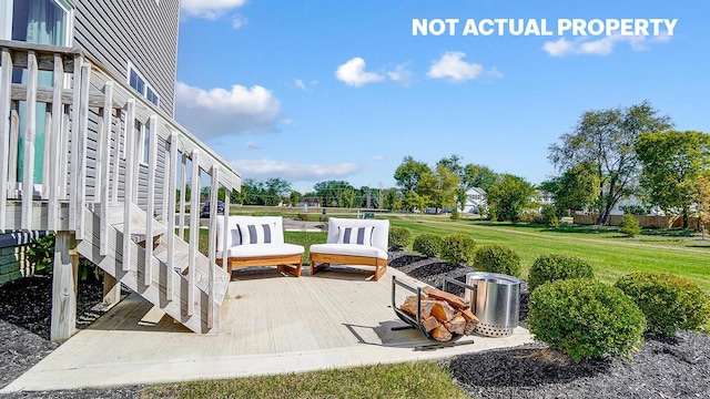 1420 Chrisman Dr, Columbus, OH 43223 - view of wooden terrace