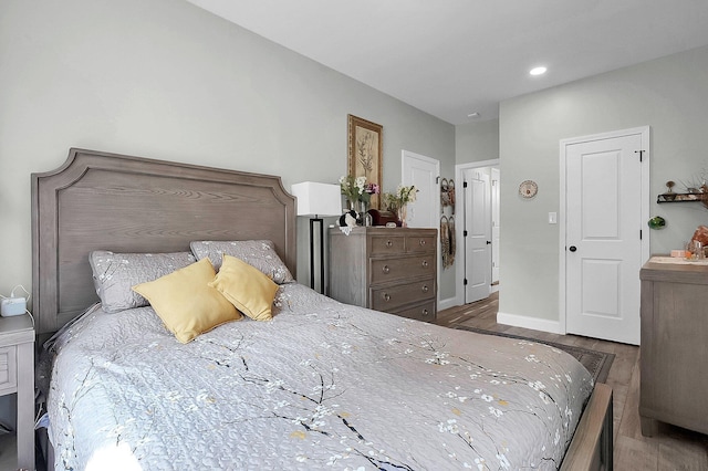 244 Shepper Ave, Plain City, OH 43064 - bedroom featuring wood finished floors, baseboards, and recessed lighting