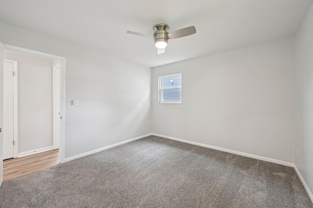 106 Woodrow Ave, Delaware, OH 43015 - empty room featuring carpet flooring, a ceiling fan, and baseboards