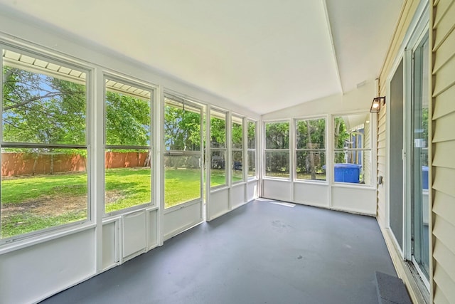 106 Woodrow Ave, Delaware, OH 43015 - unfurnished sunroom featuring lofted ceiling