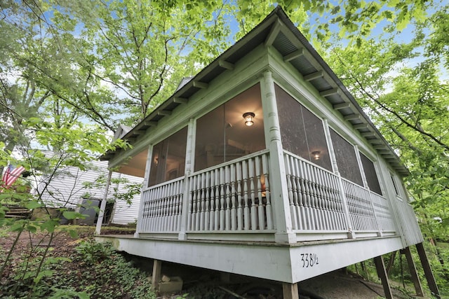 3381/2 16th St, Lancaster, OH 43130 - view of side of home featuring a sunroom
