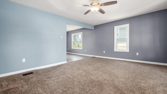 422 N Cedar St, Newark, OH 43055 - carpeted spare room featuring ceiling fan and baseboards