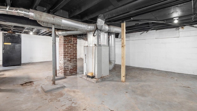 422 N Cedar St, Newark, OH 43055 - unfinished basement featuring heating unit