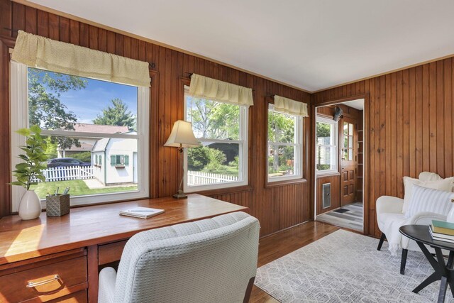 78 Griswold St, Delaware, OH 43015 - office space featuring wooden walls and wood finished floors