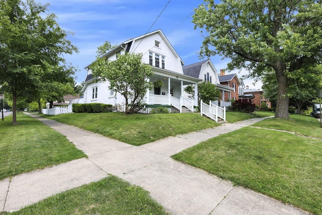 78 Griswold St, Delaware, OH 43015 - colonial inspired home featuring covered porch and a front lawn