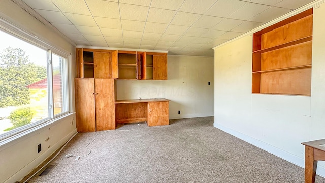 949 Mohican Ave, Logan, OH 43138 - unfurnished office with carpet, healthy amount of natural light, and crown molding